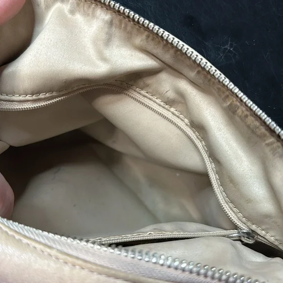 Coach Kristin Leather Hobo Shoulder Bag Purse Champagne Soft Leather !!AS IS!! - Picture 10 of 15